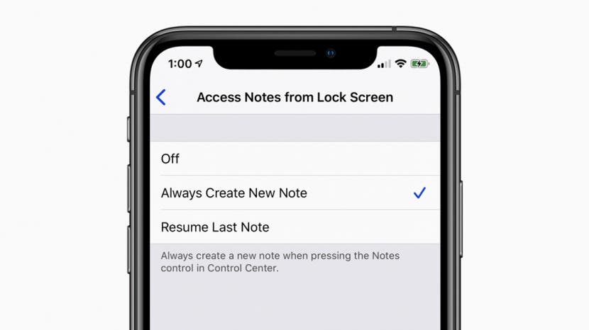 How to Resume a Note or Create a New Note from the iPhone Lock Screen