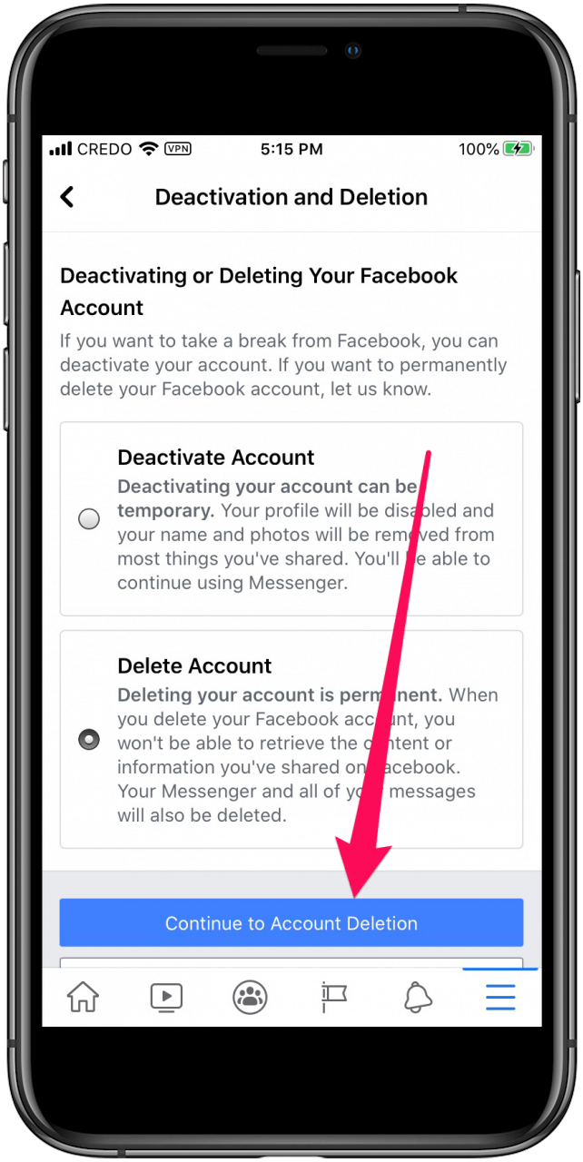 how to deactivate facebook account then reactivate