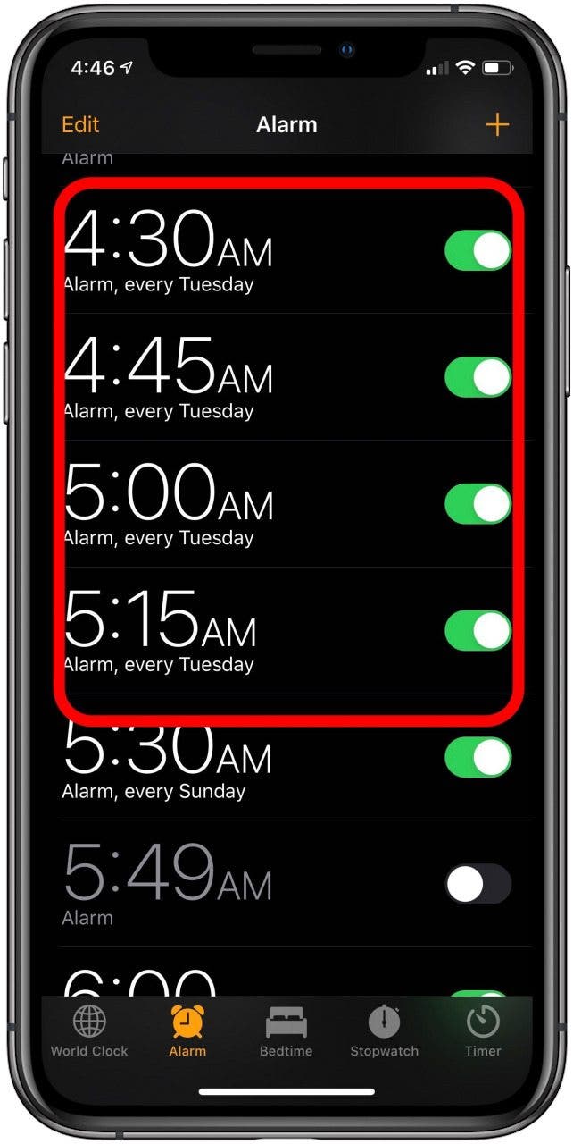 turn off snooze iphone