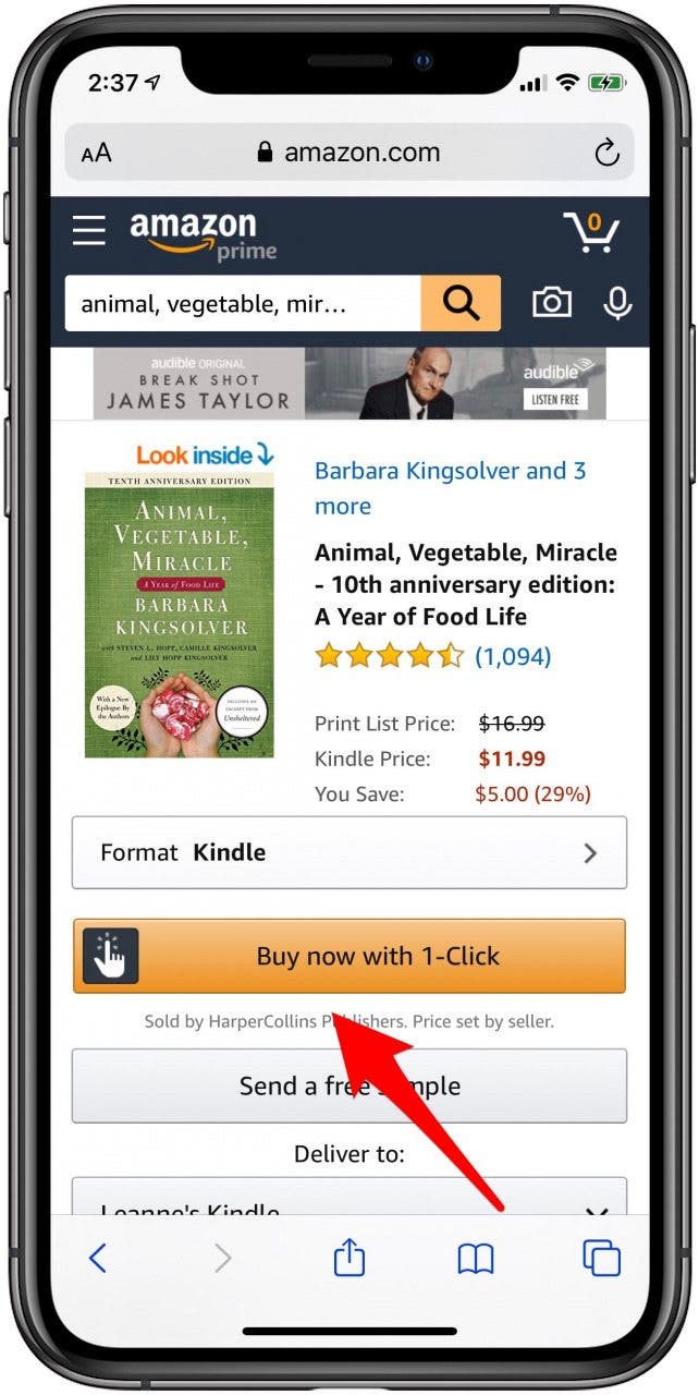 how to buy ebooks for kindle app on iphone