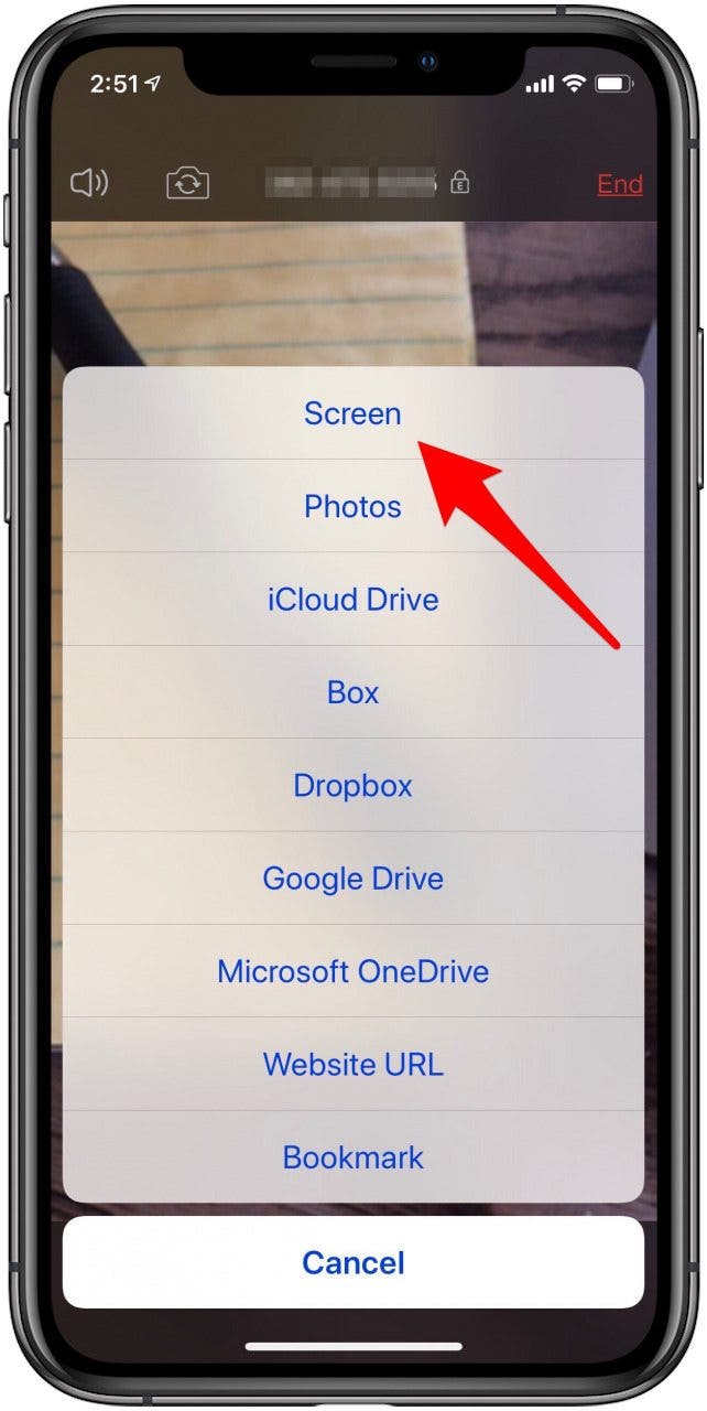 how to share screen on zoom with iphone