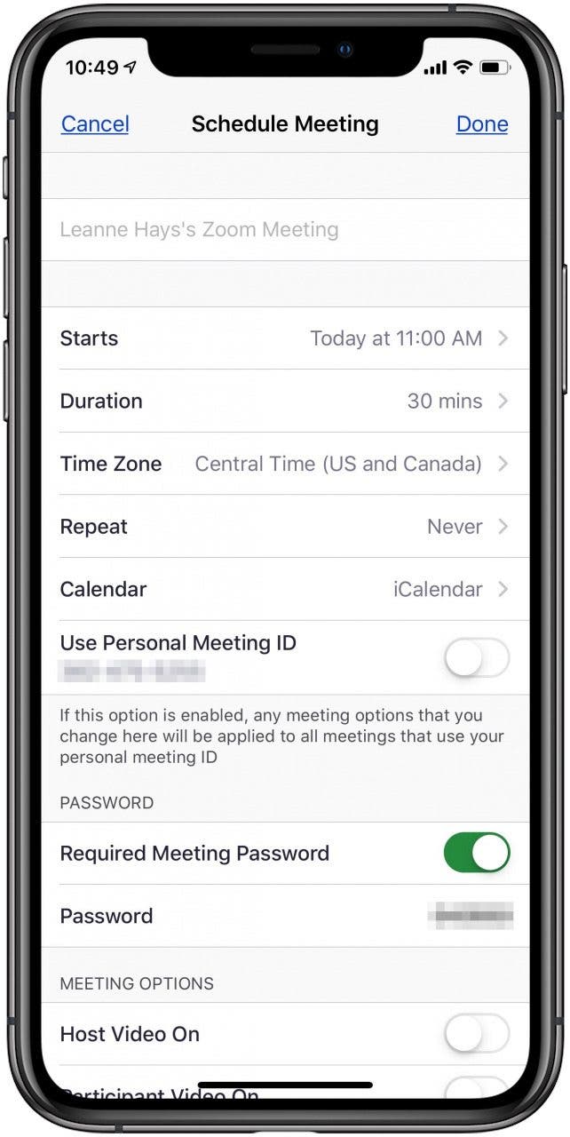 how to schedule a zoom meeting free version