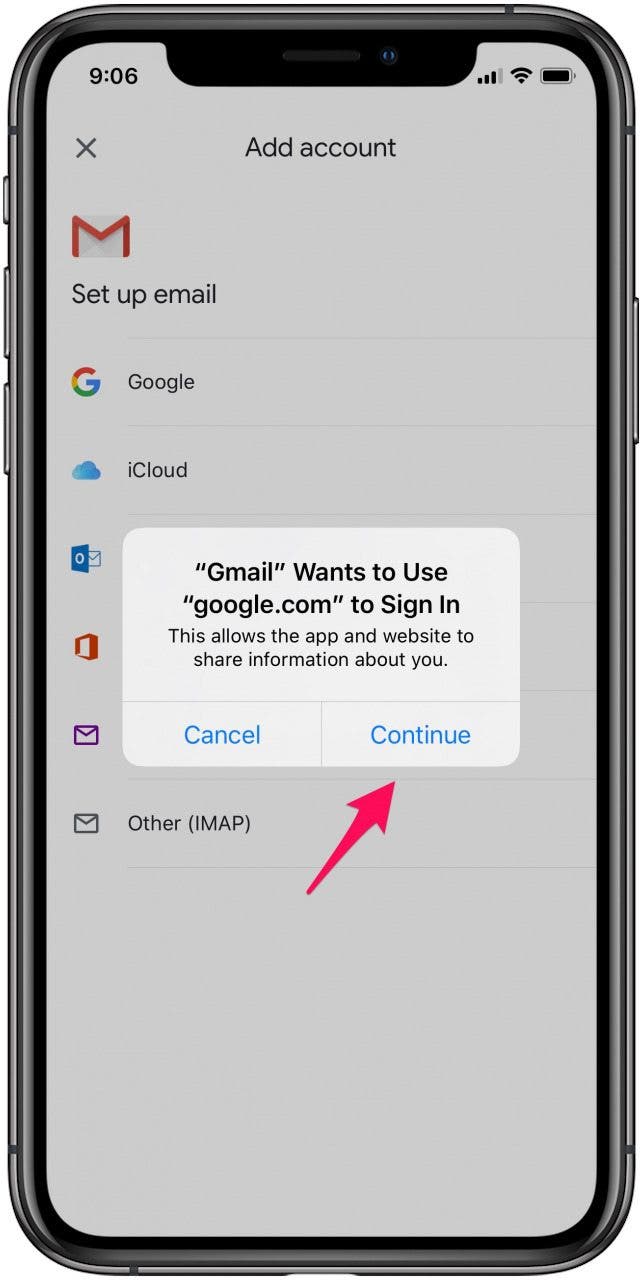 email settings for gmail on iphone