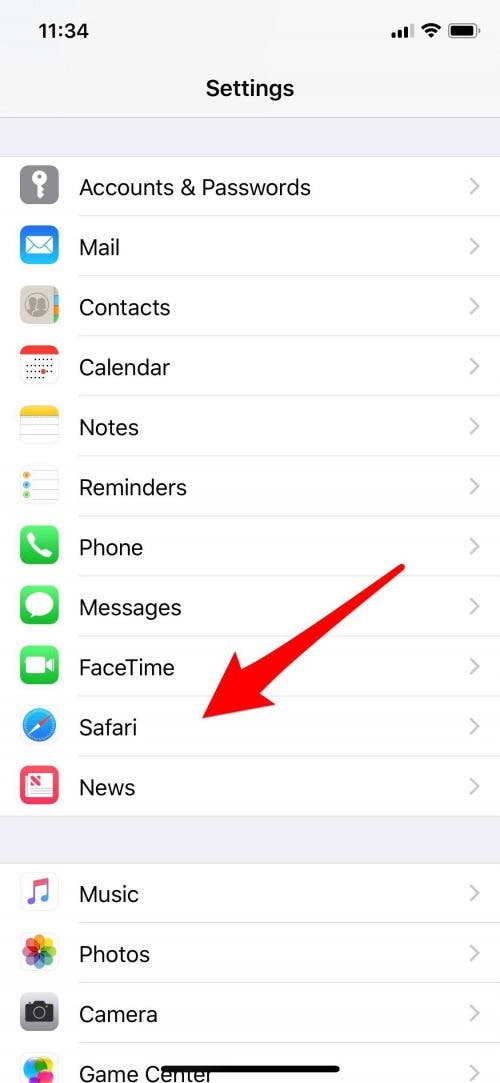 apple safari alert on iphone
