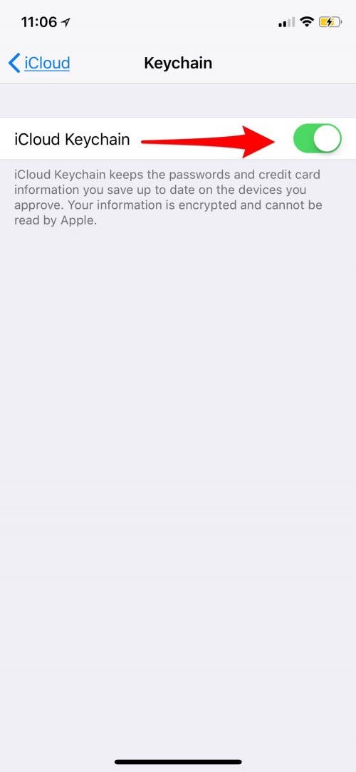 How to Enable iCloud Keychain Access on iPhone