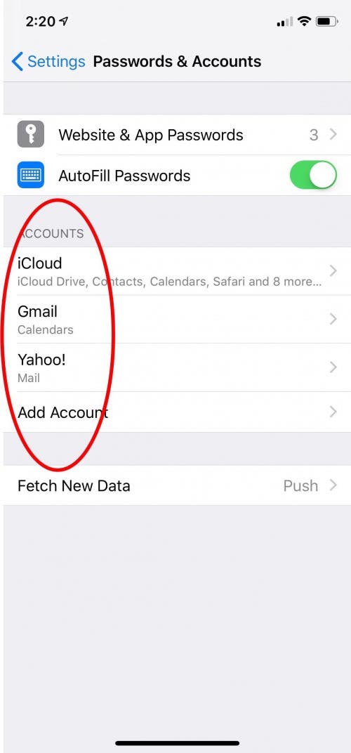 add email to iphone