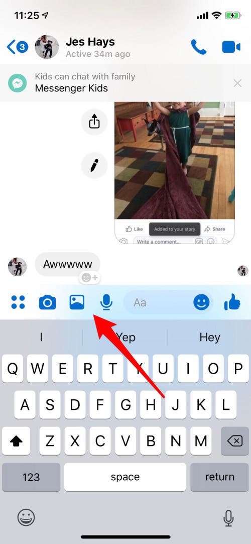 facebook messenger cant send pictures iphone