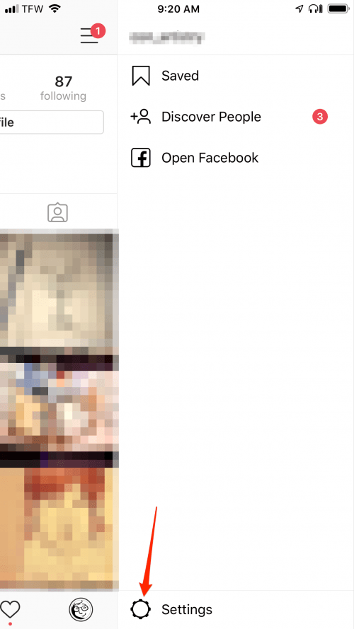 tap the gear icon on the bottom right of the pop up menu - wjat does suscribe vs following mean on instagram