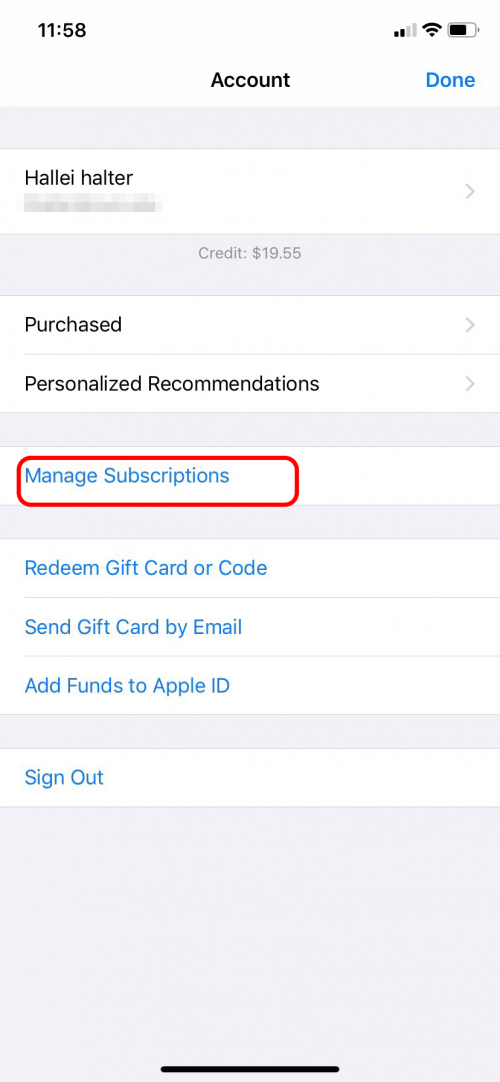 cancel itunes subscription iscanner