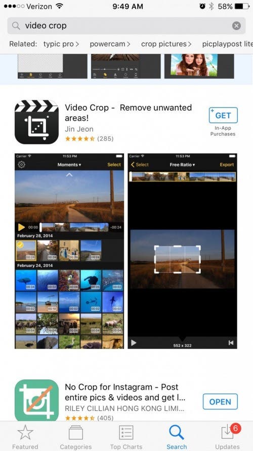 Crop Video Square FREE - Rectangle size Movie Clip en App Store
