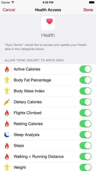 add fitbit data to health app