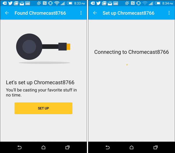 cannot see chromecast device