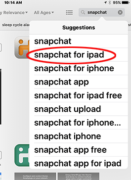 скачать snapchat на ipad